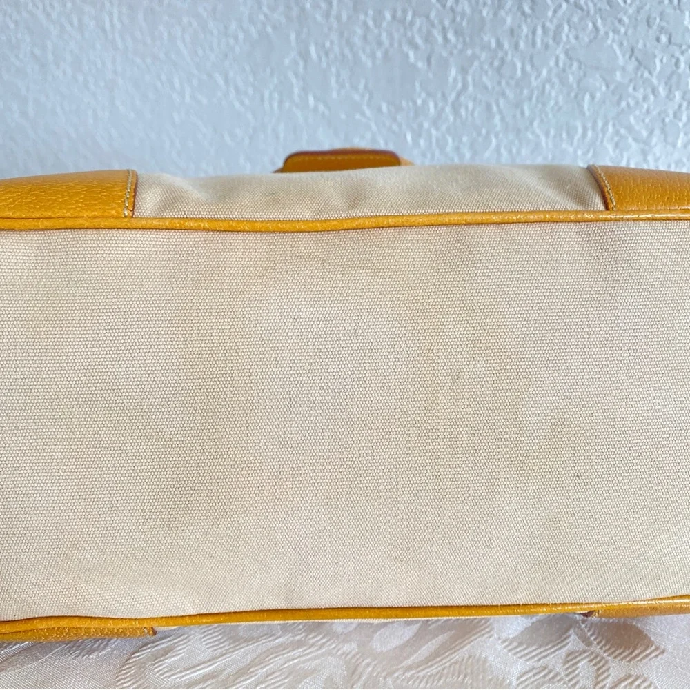 Prada khaki canvas leather hobo bag